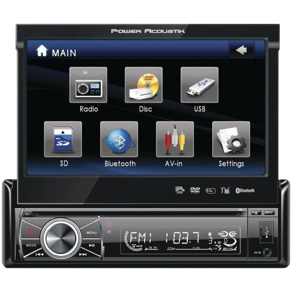 Power Acoustik PTID-8920B 7" Single-DIN In-Dash Motorized LCD Touchscreen DVD...