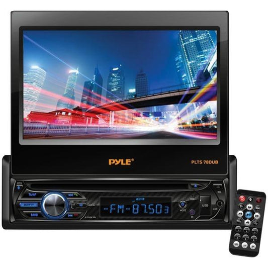 Pyle PLTS78DUB 7" Single-DIN In-Dash DVD Receiver with Motorized Fold-out Tou...