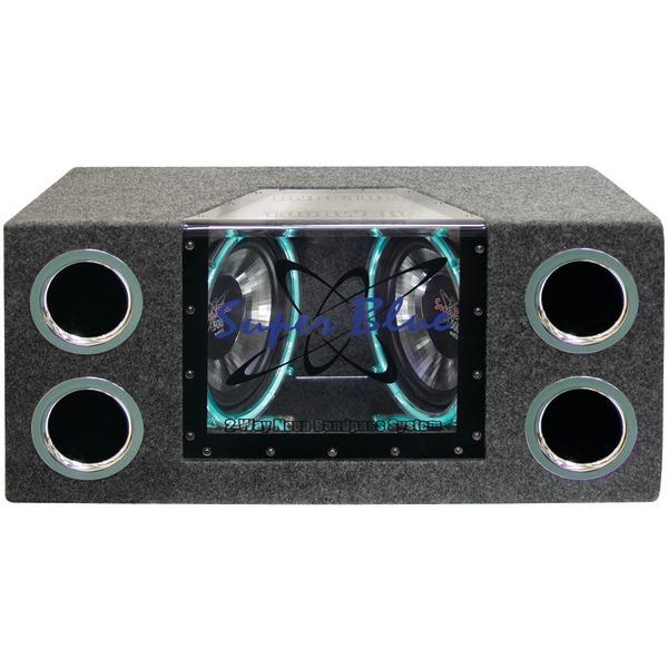 Pyramid Car Audio BNPS102 Dual Bandpass System with Neon Accent Lighting (10"...