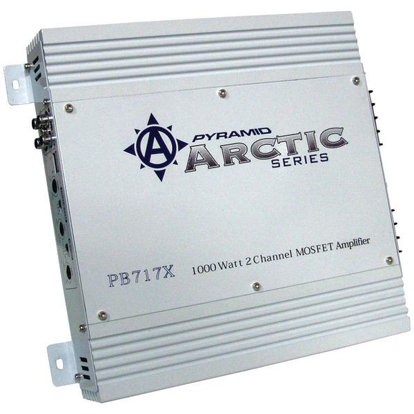 Pyramid Car Audio PB717X Arctic Series 2-Channel Bridgeable Class AB Amp (1,0...