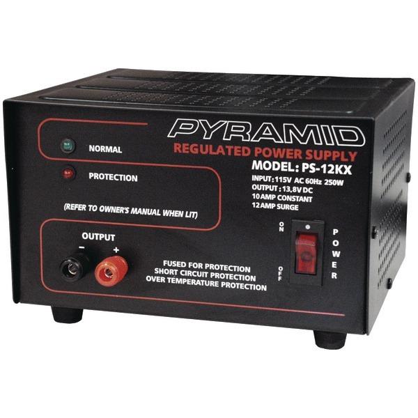 Pyramid Car Audio PS12KX Power Supply (250 Watts Input, 10 Amp Constant)